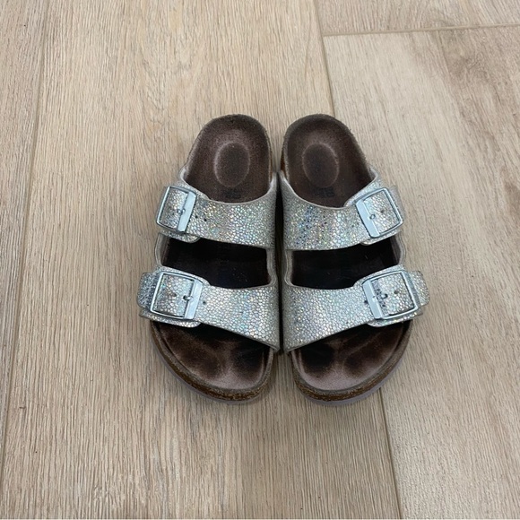Birkenstock Arizona Glitter Double Strap Sandals - Picture 1 of 6